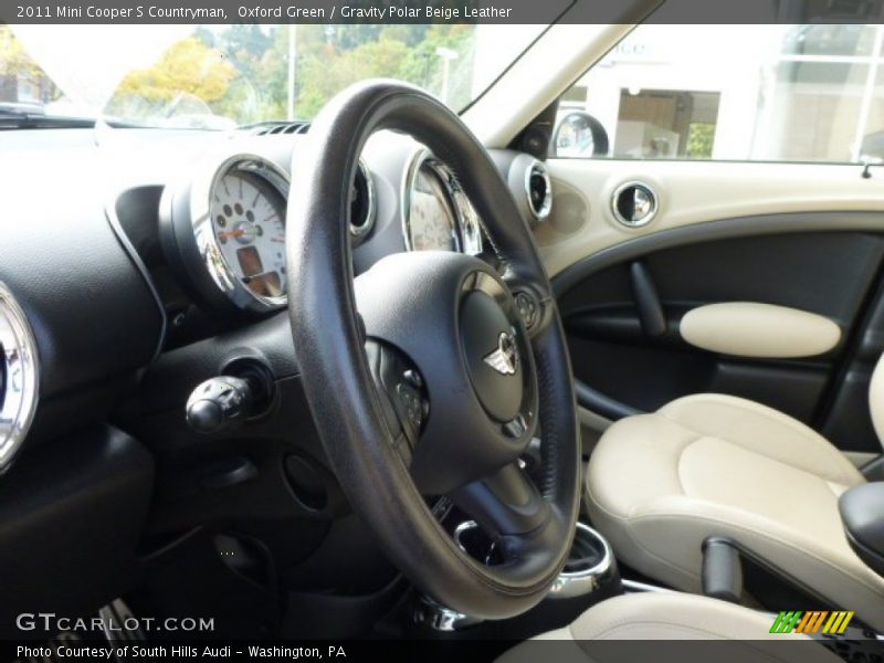 Oxford Green / Gravity Polar Beige Leather 2011 Mini Cooper S Countryman