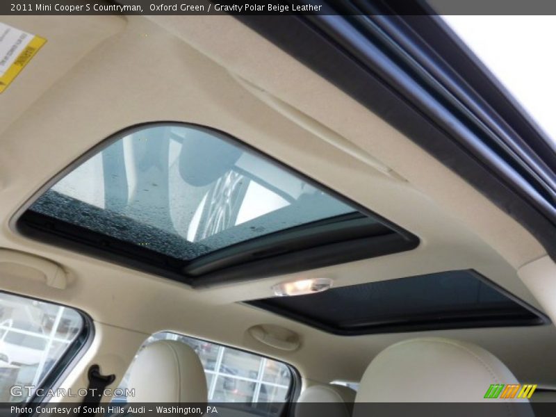 Oxford Green / Gravity Polar Beige Leather 2011 Mini Cooper S Countryman