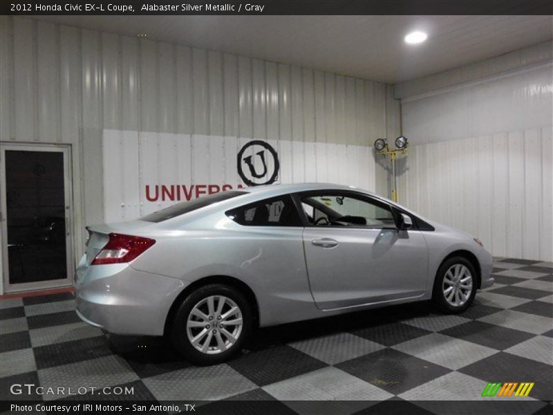 Alabaster Silver Metallic / Gray 2012 Honda Civic EX-L Coupe