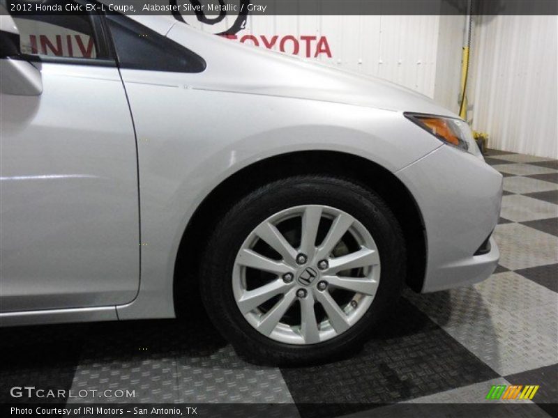 Alabaster Silver Metallic / Gray 2012 Honda Civic EX-L Coupe