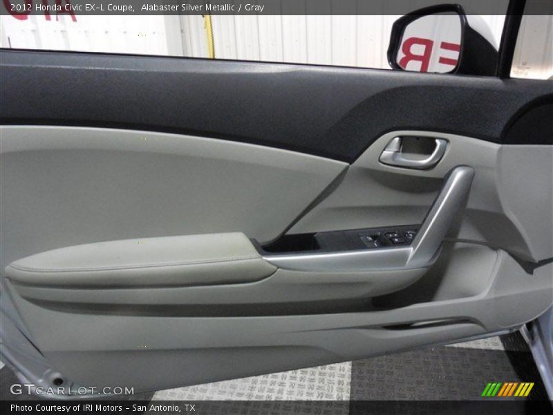 Alabaster Silver Metallic / Gray 2012 Honda Civic EX-L Coupe