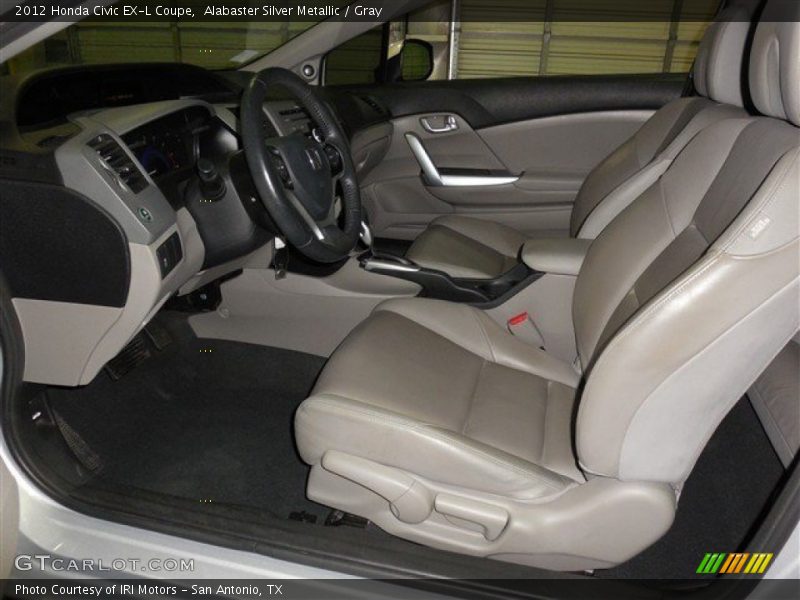 Alabaster Silver Metallic / Gray 2012 Honda Civic EX-L Coupe