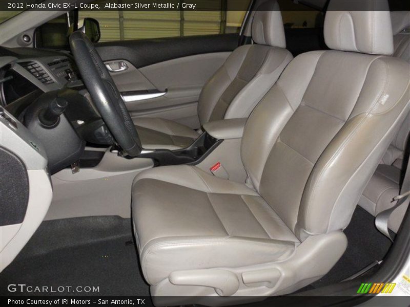 Alabaster Silver Metallic / Gray 2012 Honda Civic EX-L Coupe