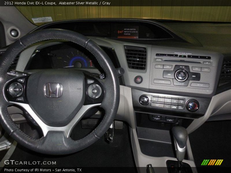 Alabaster Silver Metallic / Gray 2012 Honda Civic EX-L Coupe