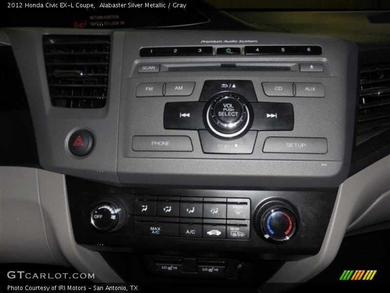 Alabaster Silver Metallic / Gray 2012 Honda Civic EX-L Coupe