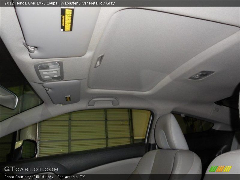 Alabaster Silver Metallic / Gray 2012 Honda Civic EX-L Coupe