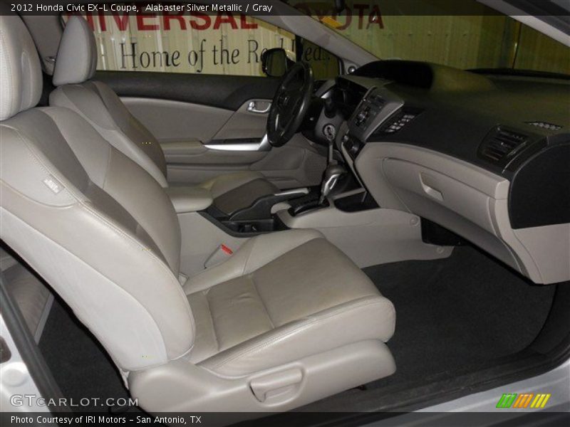 Alabaster Silver Metallic / Gray 2012 Honda Civic EX-L Coupe