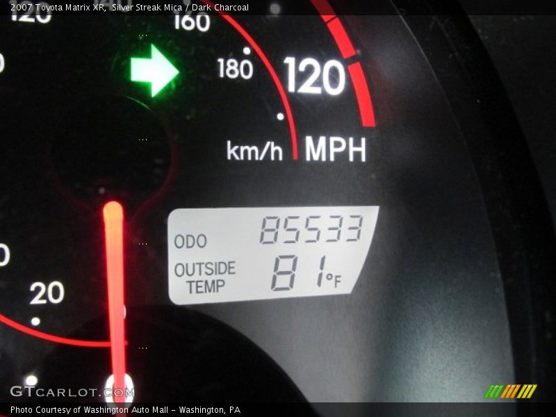 Silver Streak Mica / Dark Charcoal 2007 Toyota Matrix XR