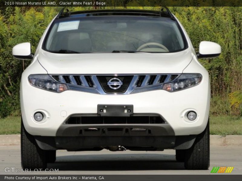 Glacier White Pearl / Beige 2010 Nissan Murano LE AWD