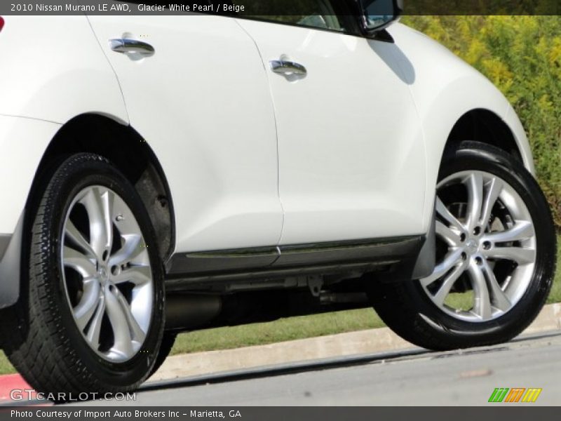 Glacier White Pearl / Beige 2010 Nissan Murano LE AWD