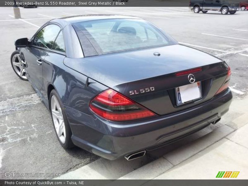 Steel Grey Metallic / Black 2009 Mercedes-Benz SL 550 Roadster