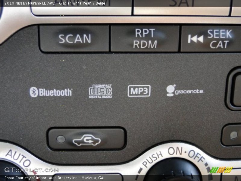 Glacier White Pearl / Beige 2010 Nissan Murano LE AWD