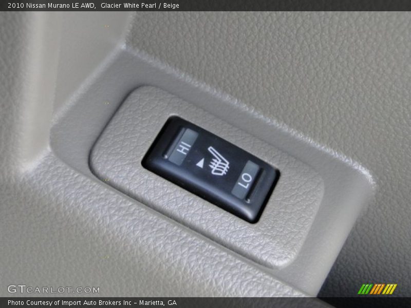 Glacier White Pearl / Beige 2010 Nissan Murano LE AWD