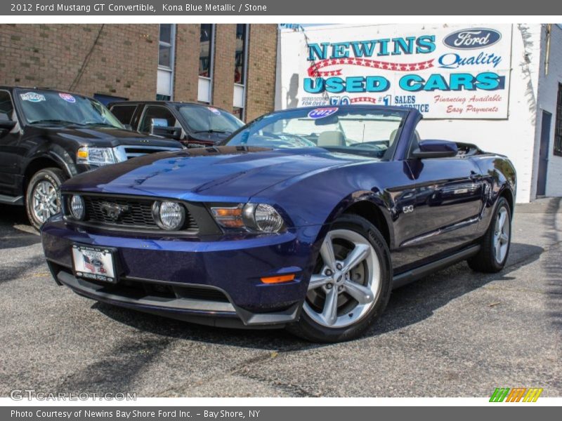 Kona Blue Metallic / Stone 2012 Ford Mustang GT Convertible