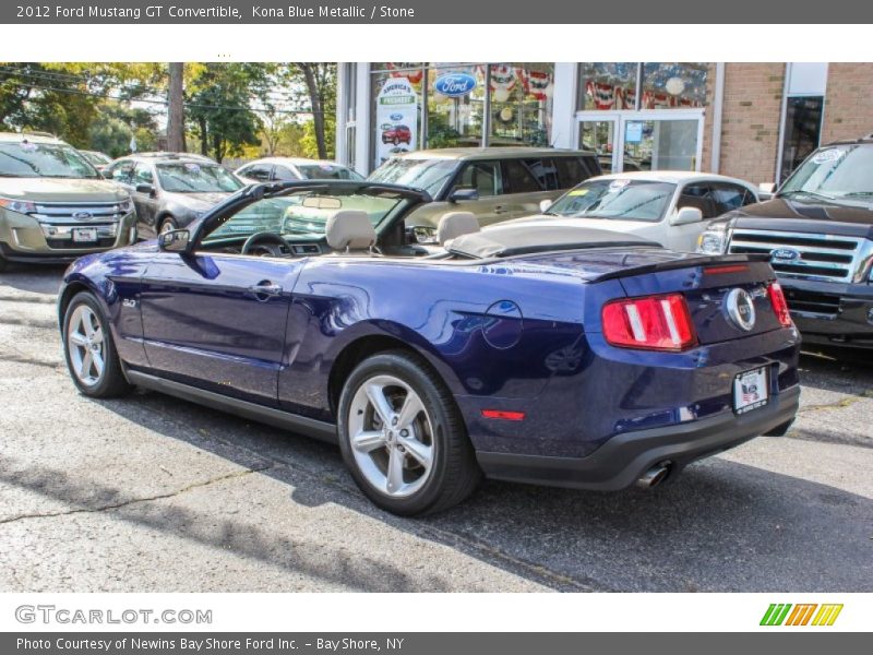 Kona Blue Metallic / Stone 2012 Ford Mustang GT Convertible