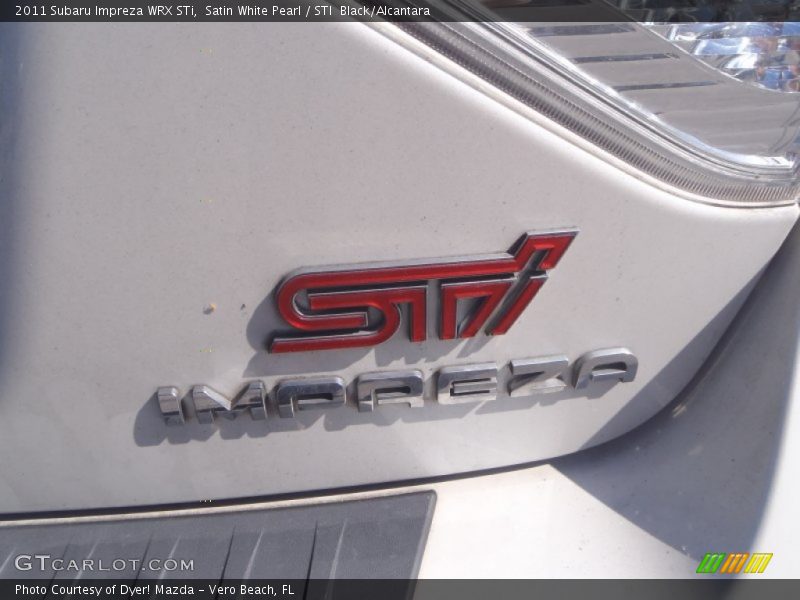 Satin White Pearl / STI  Black/Alcantara 2011 Subaru Impreza WRX STi