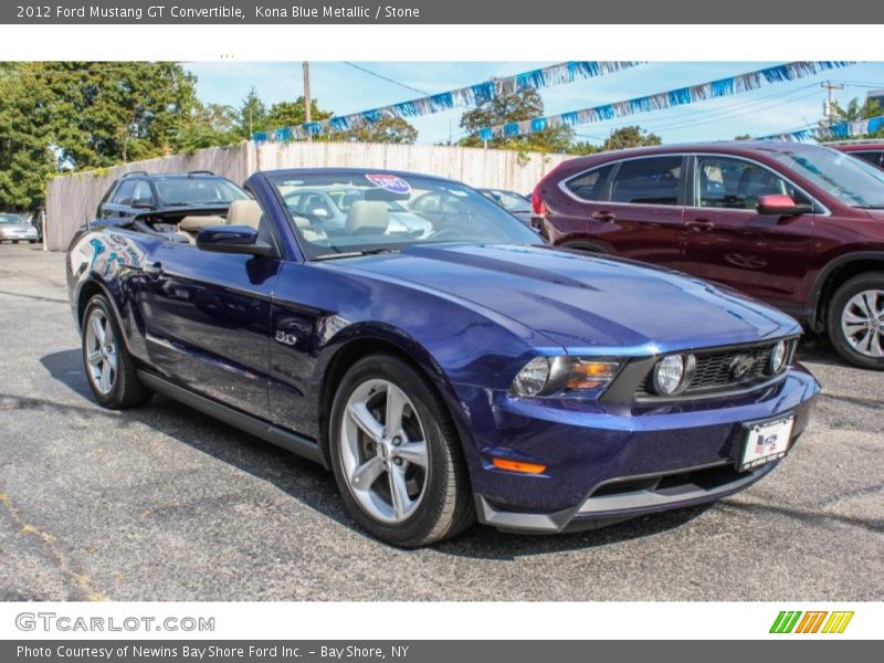 Kona Blue Metallic / Stone 2012 Ford Mustang GT Convertible