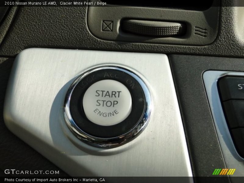 Glacier White Pearl / Beige 2010 Nissan Murano LE AWD