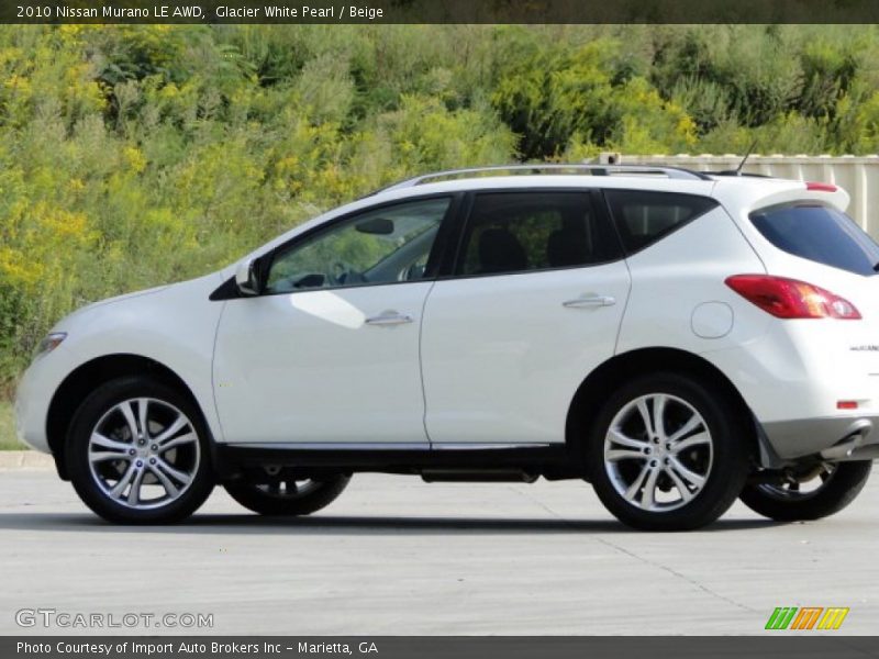 Glacier White Pearl / Beige 2010 Nissan Murano LE AWD
