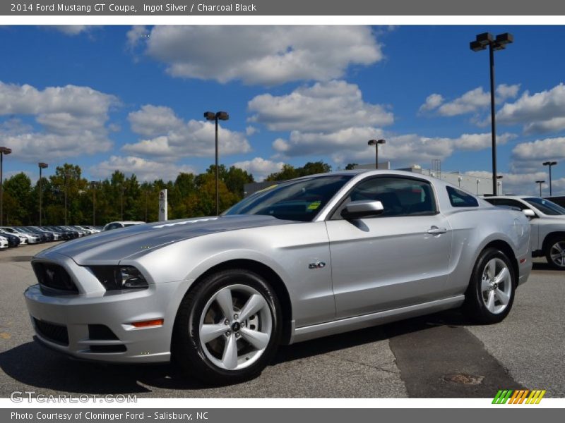 Ingot Silver / Charcoal Black 2014 Ford Mustang GT Coupe