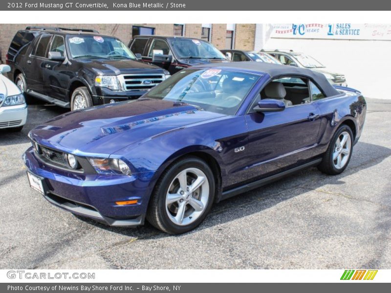 Kona Blue Metallic / Stone 2012 Ford Mustang GT Convertible