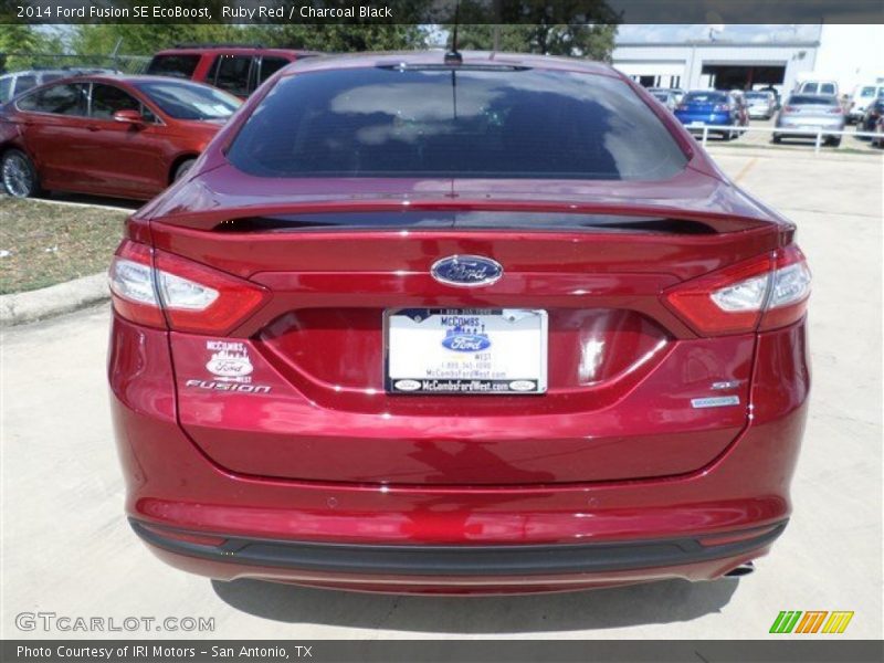 Ruby Red / Charcoal Black 2014 Ford Fusion SE EcoBoost
