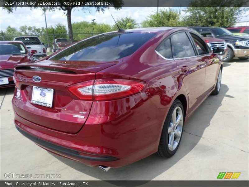 Ruby Red / Charcoal Black 2014 Ford Fusion SE EcoBoost