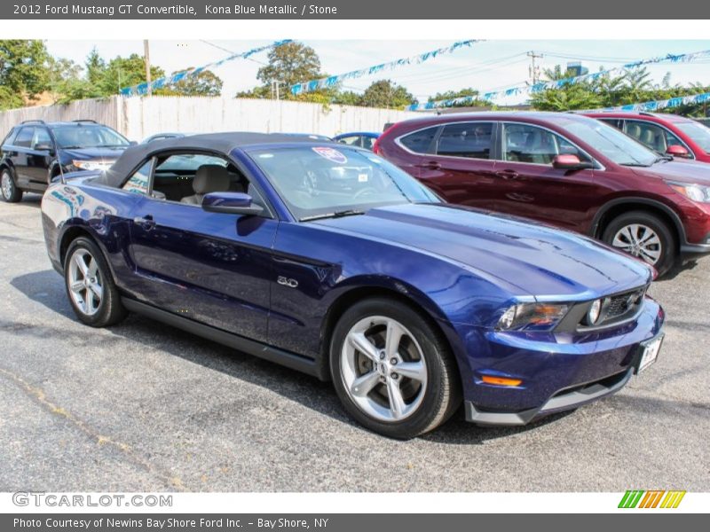 Kona Blue Metallic / Stone 2012 Ford Mustang GT Convertible