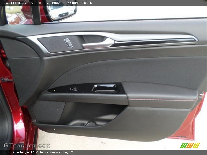 Ruby Red / Charcoal Black 2014 Ford Fusion SE EcoBoost