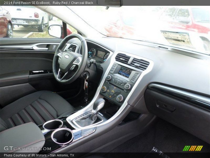 Ruby Red / Charcoal Black 2014 Ford Fusion SE EcoBoost