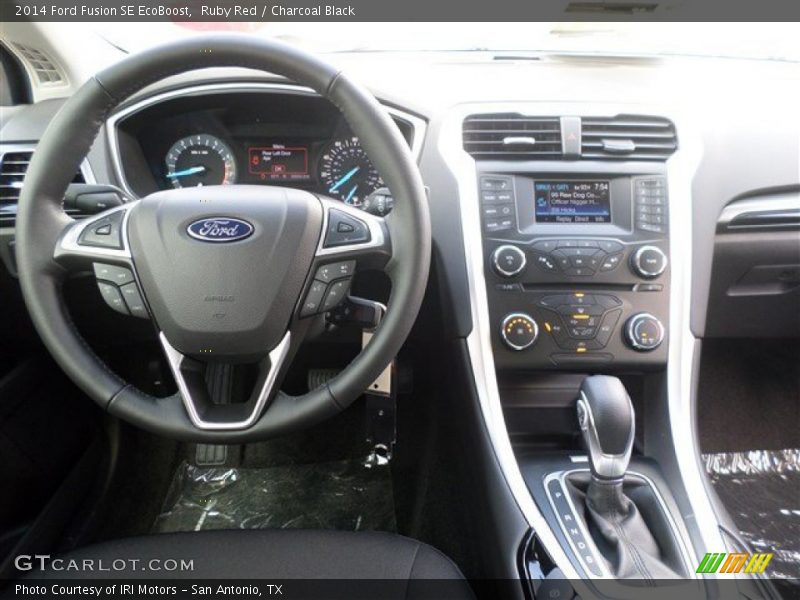 Ruby Red / Charcoal Black 2014 Ford Fusion SE EcoBoost