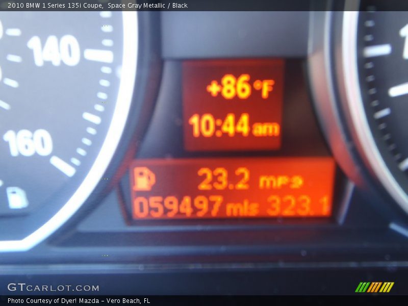 Space Gray Metallic / Black 2010 BMW 1 Series 135i Coupe