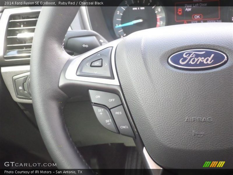 Ruby Red / Charcoal Black 2014 Ford Fusion SE EcoBoost