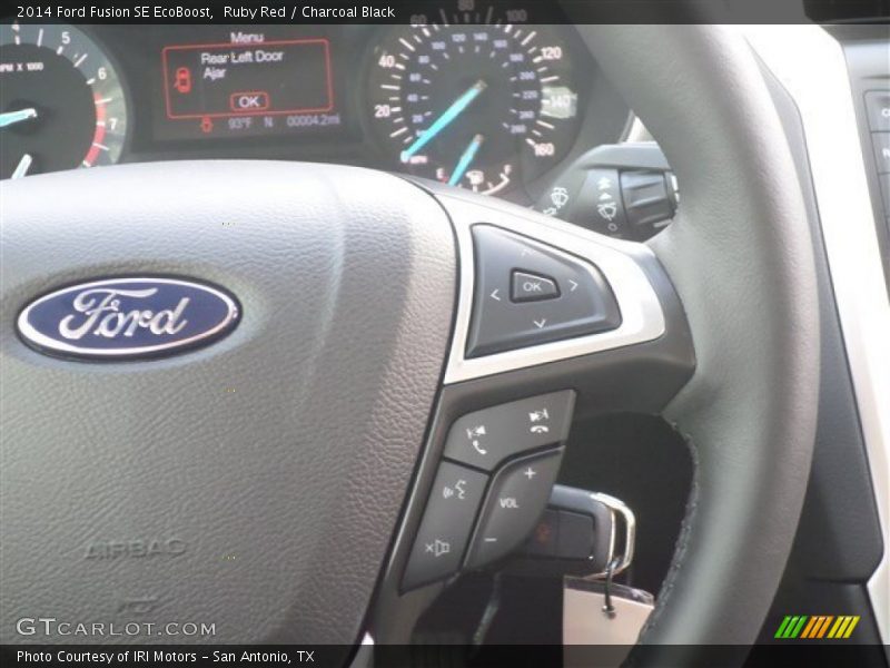 Ruby Red / Charcoal Black 2014 Ford Fusion SE EcoBoost