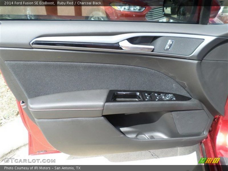 Ruby Red / Charcoal Black 2014 Ford Fusion SE EcoBoost