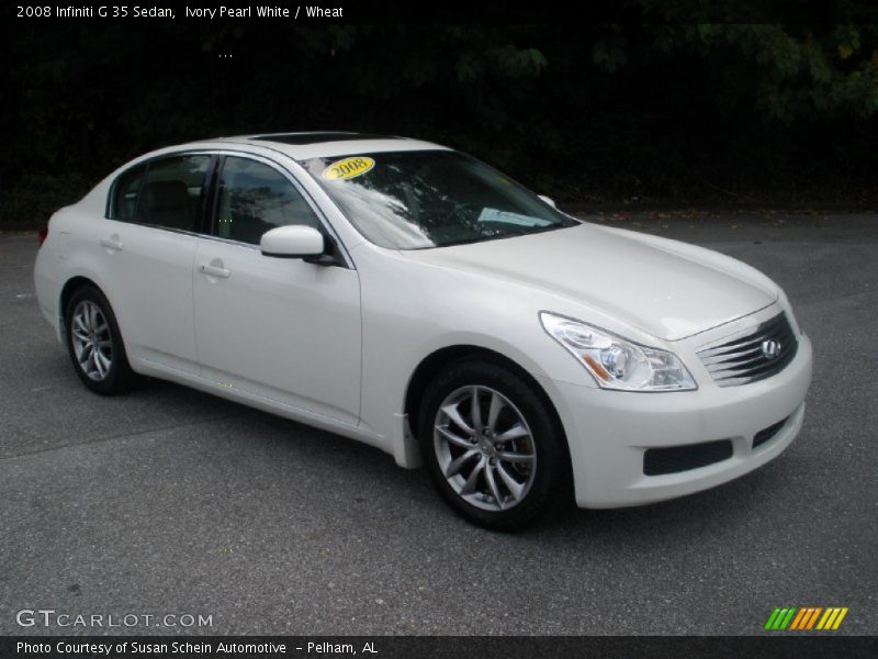Ivory Pearl White / Wheat 2008 Infiniti G 35 Sedan