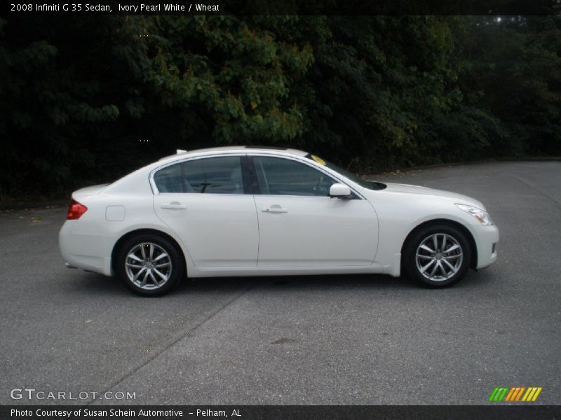 Ivory Pearl White / Wheat 2008 Infiniti G 35 Sedan