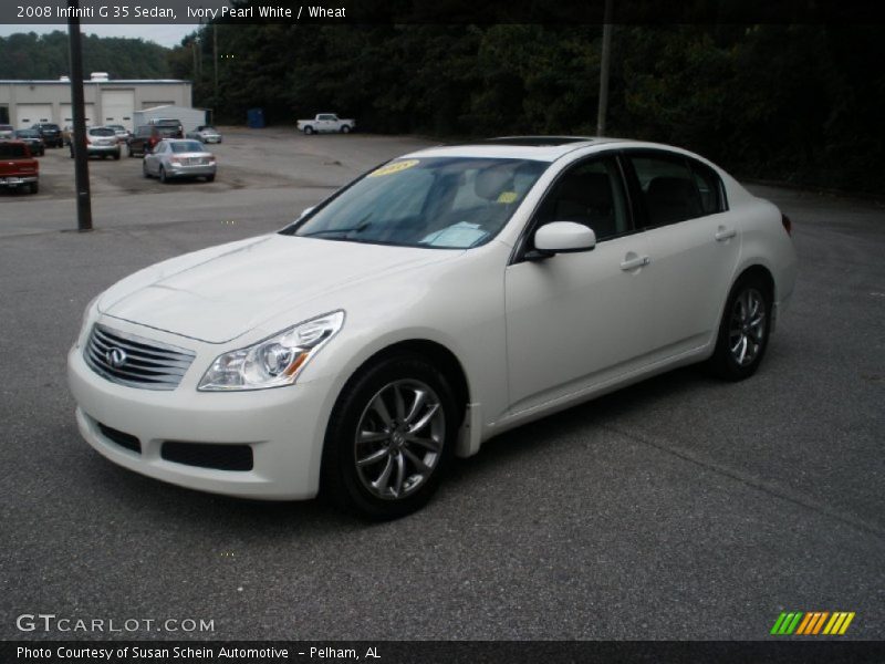 Ivory Pearl White / Wheat 2008 Infiniti G 35 Sedan