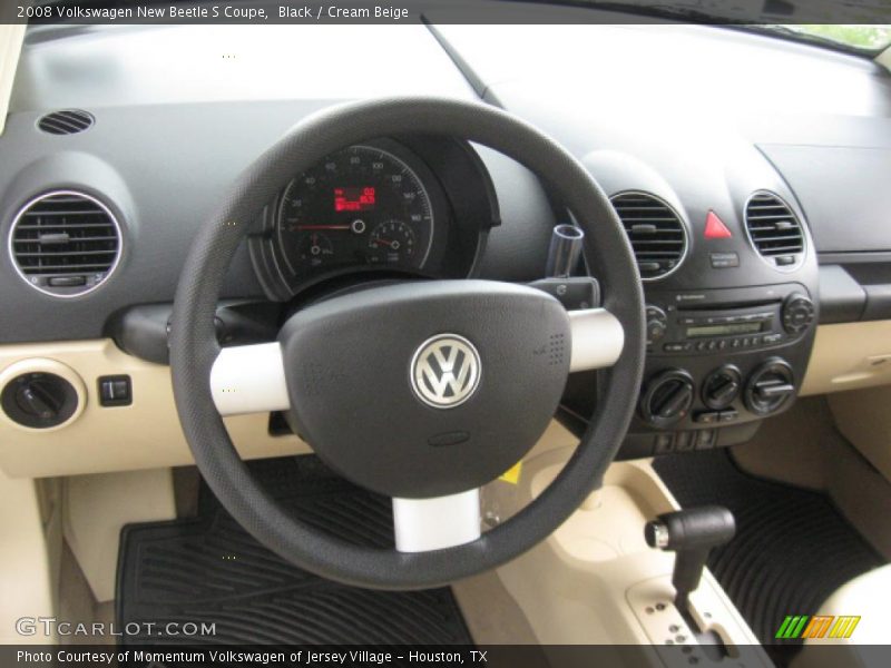 Black / Cream Beige 2008 Volkswagen New Beetle S Coupe