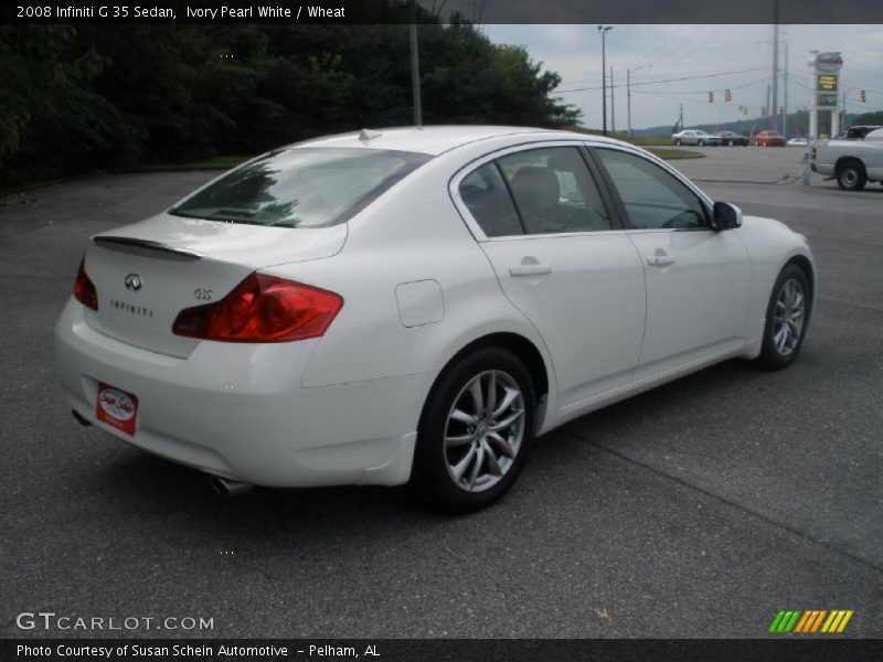 Ivory Pearl White / Wheat 2008 Infiniti G 35 Sedan