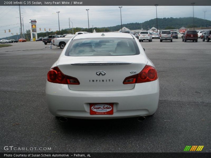 Ivory Pearl White / Wheat 2008 Infiniti G 35 Sedan