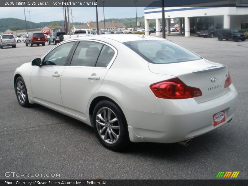 Ivory Pearl White / Wheat 2008 Infiniti G 35 Sedan