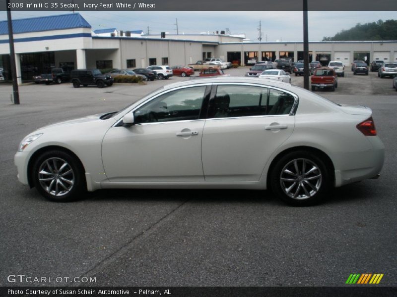 Ivory Pearl White / Wheat 2008 Infiniti G 35 Sedan