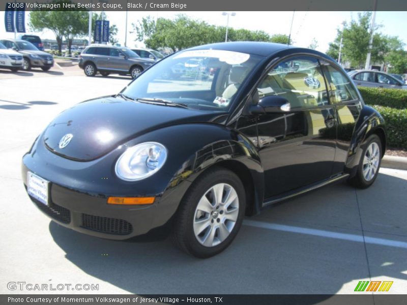 Black / Cream Beige 2008 Volkswagen New Beetle S Coupe