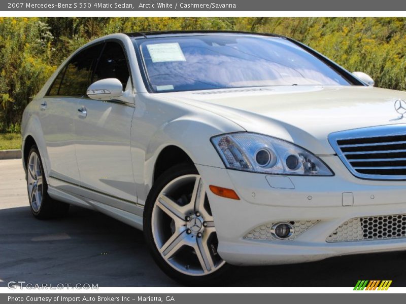 Arctic White / Cashmere/Savanna 2007 Mercedes-Benz S 550 4Matic Sedan