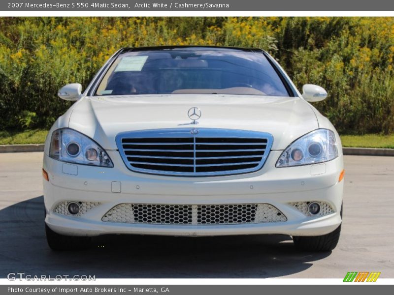 Arctic White / Cashmere/Savanna 2007 Mercedes-Benz S 550 4Matic Sedan
