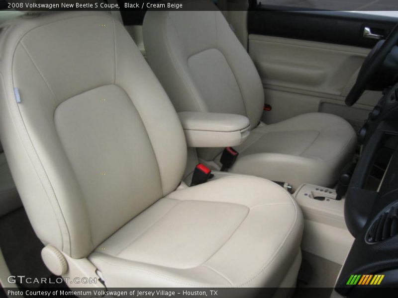 Black / Cream Beige 2008 Volkswagen New Beetle S Coupe