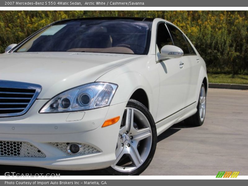 Arctic White / Cashmere/Savanna 2007 Mercedes-Benz S 550 4Matic Sedan