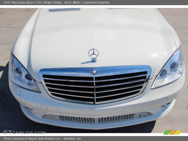 Arctic White / Cashmere/Savanna 2007 Mercedes-Benz S 550 4Matic Sedan