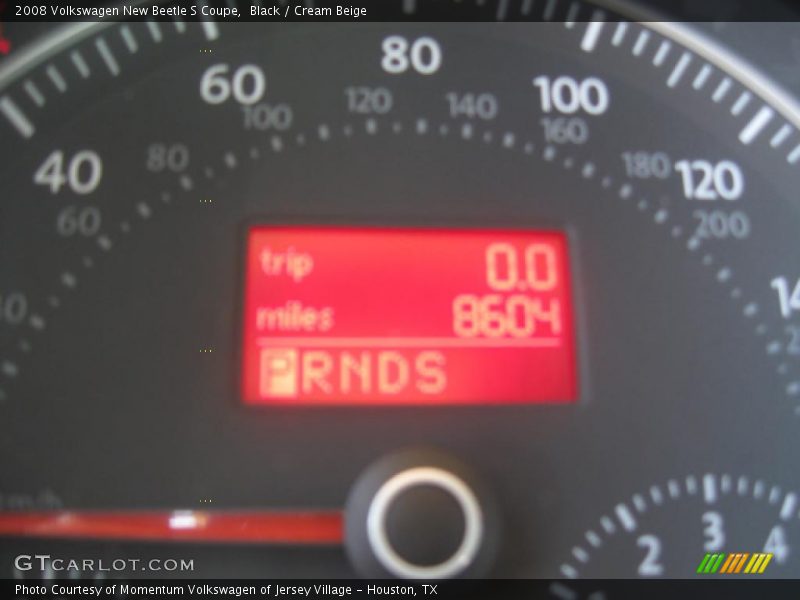 Black / Cream Beige 2008 Volkswagen New Beetle S Coupe
